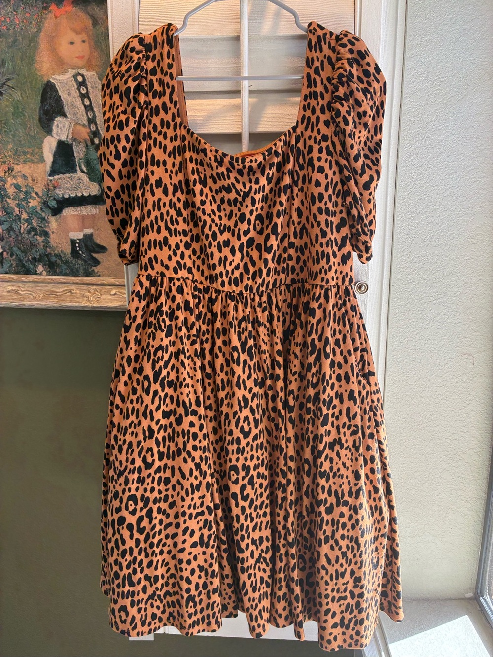 torrid by Betsy Johnson Tan & Black Leopard-Print Square Neck Midi Dress - Picture 2 of 16